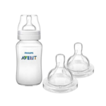 AVENT PACK BIBERON ANTI-COLIQUE 260ML REF SCF813/61 + 2 TETINES +6MOIS
