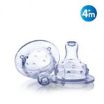 NUBY TETINE A COL LARGE ANTI-COLIQUE POUR LIQUIDE EPAIS +4MOIS BOITE DE 2 REFERENCE 20-ID00923