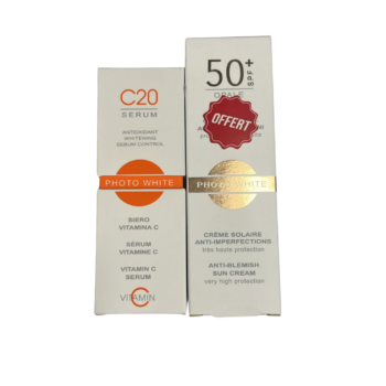M&D PHOTO WHITE PACK C20 SERUM VITAMINE C 30ML + CREME SOLAIRE ANTI IMPERFECTION