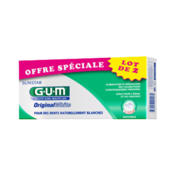 GUM DENTIFRICE ORIGINAL WHITE  LOT DE 2 REF 1745