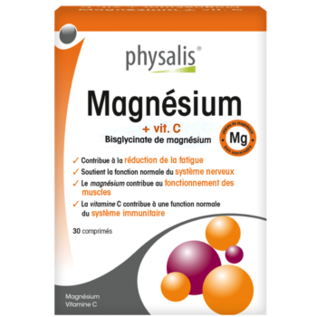 PHYSALIS BISGLYCINATES DE MAGNESIUM + VITAMINE C 30 COMPRIMES