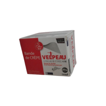 VELPEAU ROUGE CREPE LARGEUR 4-5 CM
