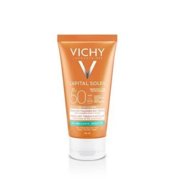 VICHY CAPITAL SOLEIL BB EMULSION TEINTE HALE NATUREL TOUCHER SEC PEAU SENSIBLE MIXTE A GRASSE SPF50 50ML