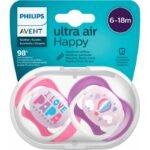 AVENT SUCETTE ULTRA AIR HAPPY 6-18MOIS REF SCF080/04