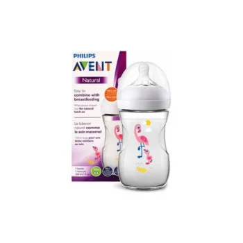 AVENT BIBERON NATUREL FLAMINGO 260ML