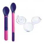 MAM CUILLERE SENSIBLE A LA CHALEUR + COVER ROSE +6MOIS REF SH20020