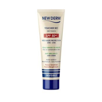NEW DERM ECRAN SOLAIRE PEAUX GRASSES ET MIXTES INVISIBLE 50ML