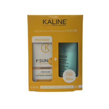 KALINE PACK K-SUN ECRAN COUVRANT + K-AQUA SOIN HYDRATANT 50ML OU COLD CREME 50ML OFFRE SPECIALE