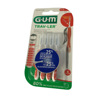 GUM TRAV-LER BROSSETTE INTERDENTALES ULTRA-FINE 0.8MM B4 REF 1314
