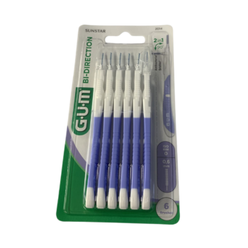 GUM MANCHE PAR 6 UNITES AVEC BROSSETTE MEGA MICRI FINE 0.6 MM REF 2014